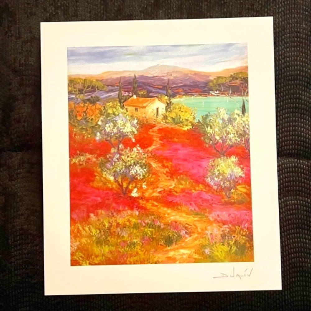 WEST PALM SERIOLITHOGRAPH "ARRIVEE AU LUC" DUAIV LIMITED EDDITION SIGNED PRINT